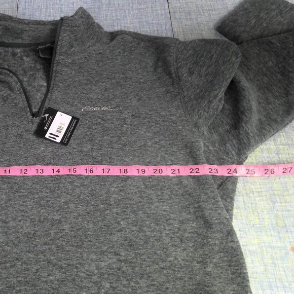 NEW Eddie Bauer Mr. LS Fast Fleece 1/4 Zip Hoodie Gray Men's Large NWT - Picture 7 of 8